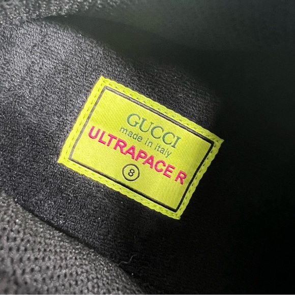 Gucci Men's Ultrapace R "Neon Yellow” GG Logo Sneakers - Picture 11 of 13